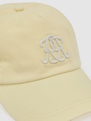 Reiss Powder Yellow Luzon Monogram-Embroidered Baseball Hat - Image 5 of 5