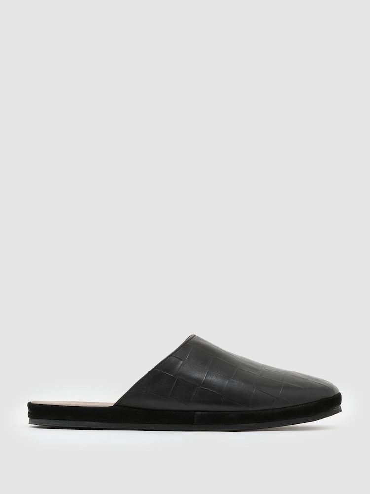 Reiss Black Muler Slipper - Image 2 of 6