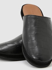Reiss Black Muler Slipper - Image 6 of 6
