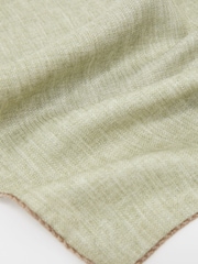 Reiss Light Brown Pier Silk Diamond-Print Pocket Square - Image 4 of 4