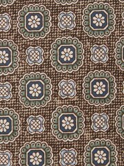 Reiss Dark Brown Alessio Silk Floral-Medallion Print Tie - Image 5 of 5