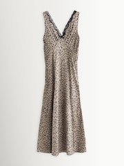 Rixo Brown Sandrine Antelope Spot Black Midi Dress - Image 6 of 6