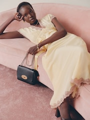 Rixo Butter Yellow Marlice Lace Trim Midi Dress - Image 1 of 1