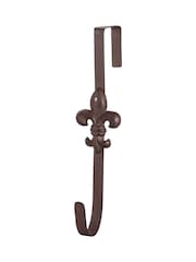 Dibor Antique Brown Fleur de Lys Wreath Hanger - Image 2 of 4