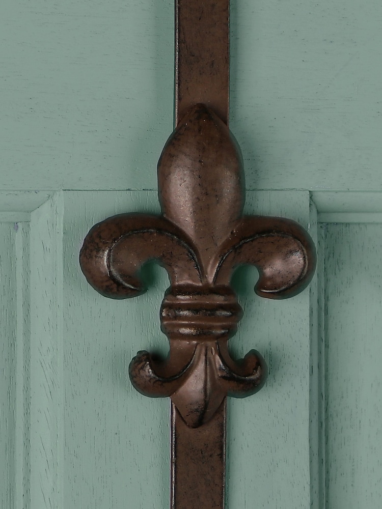 Dibor Antique Brown Fleur de Lys Wreath Hanger - Image 4 of 4 Dibor Antique Brown Fleur de Lys Wreath Hanger - Image 4 of 4