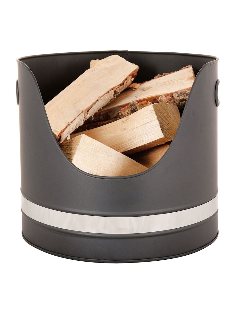 Dibor Black Nickel Log Bucket - Image 2 of 5 Dibor Black Nickel Log Bucket - Image 2 of 5