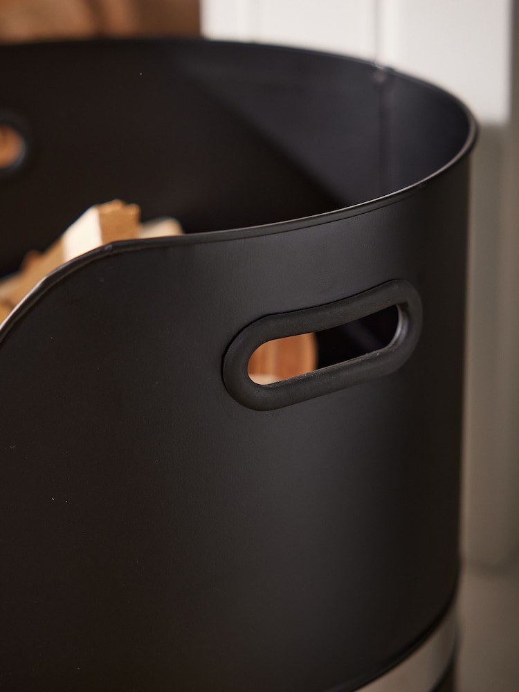 Dibor Black Nickel Log Bucket - Image 5 of 5 Dibor Black Nickel Log Bucket - Image 5 of 5