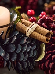 Dibor Cinnamon Pine Round Tealight 30cm Centrepiece - Image 4 of 6