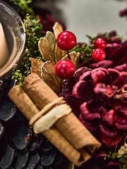 Dibor Cinnamon Pine Round Tealight 30cm Centrepiece - Image 5 of 6