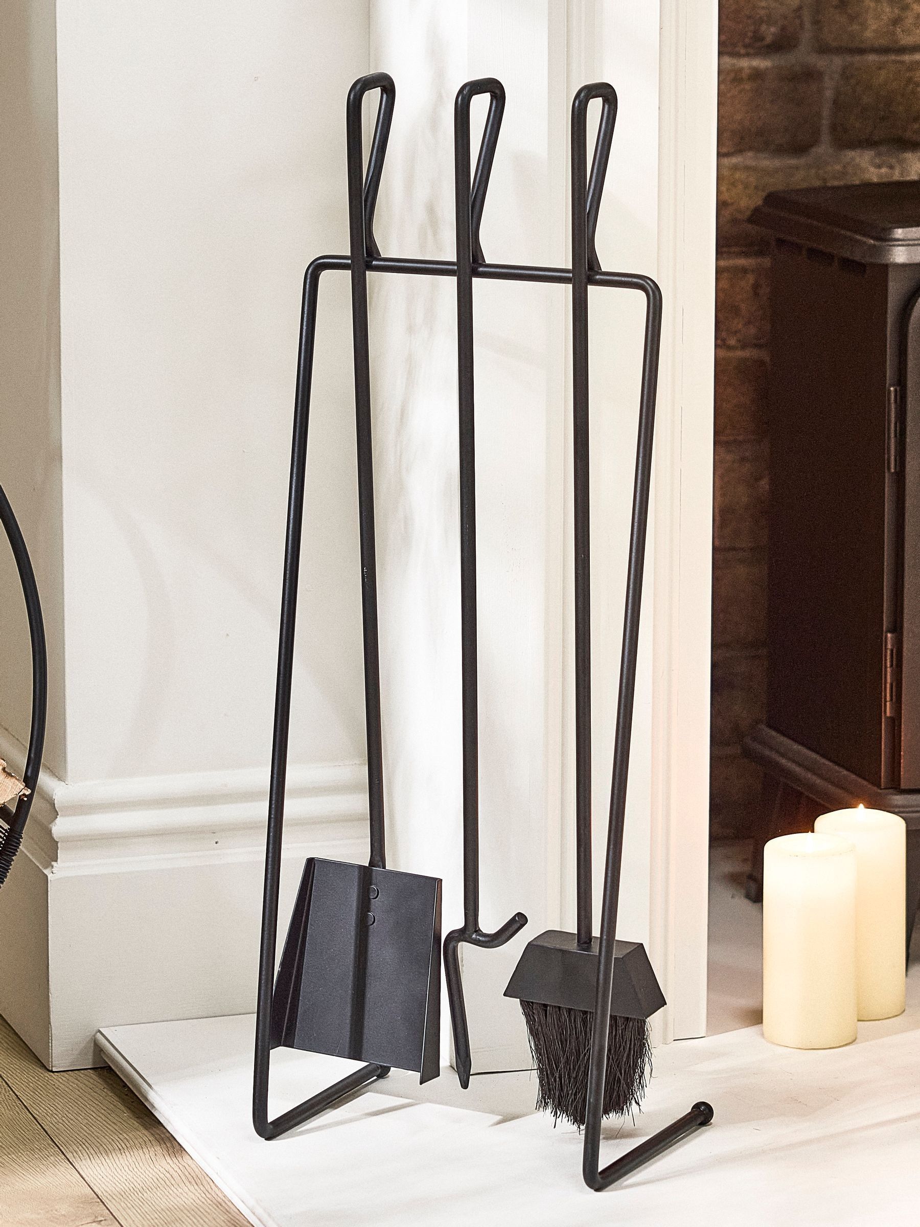 Dibor Unisex Black Pewter Antique Fire Set With 3 Tools