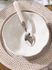 Dibor White Set of 2 Snowflake Bowls - Image 2 of 4