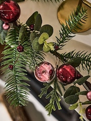 Dibor Red 180cm Waverley Bauble Garland - Image 3 of 5