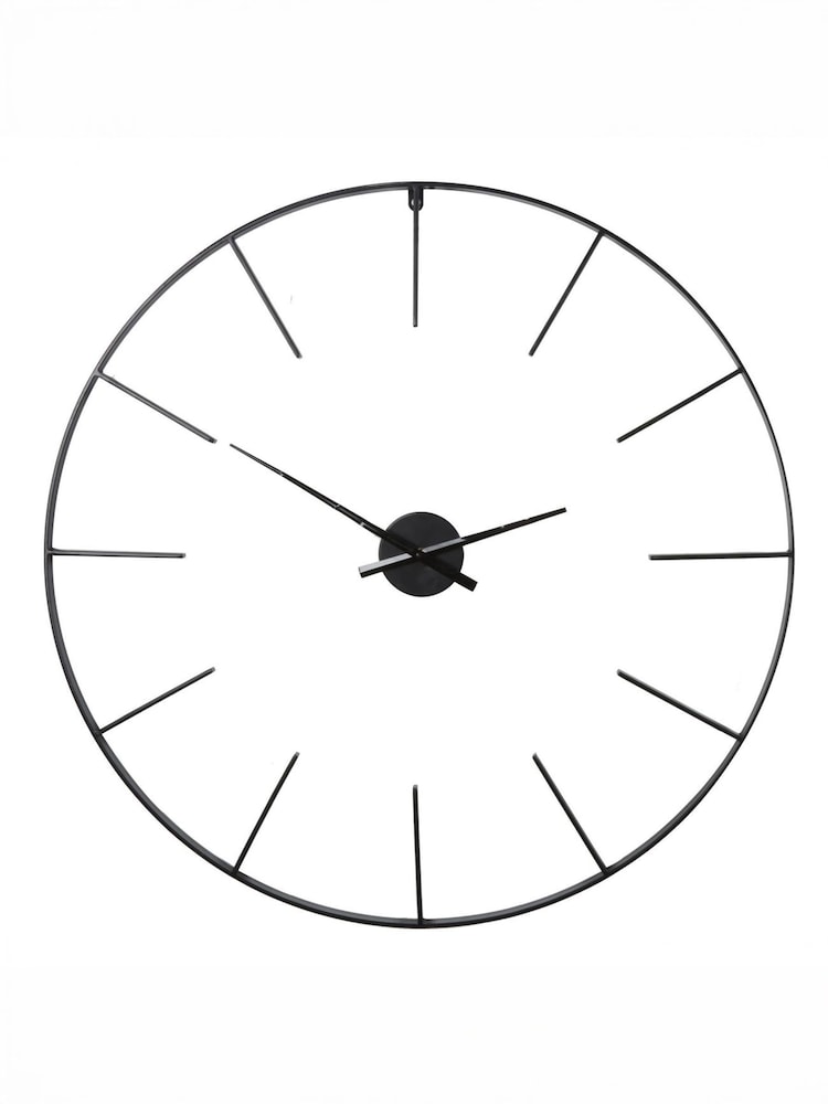 Libra Interiors Black Tiverton Black Skeleton Wall Clock 80cm - Image 2 of 2 Libra Interiors Black Tiverton Black Skeleton Wall Clock 80cm - Image 2 of 2