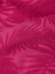 Magenta Pink Jacquard Towelling Fringe Summer Shorts - Image 7 of 7