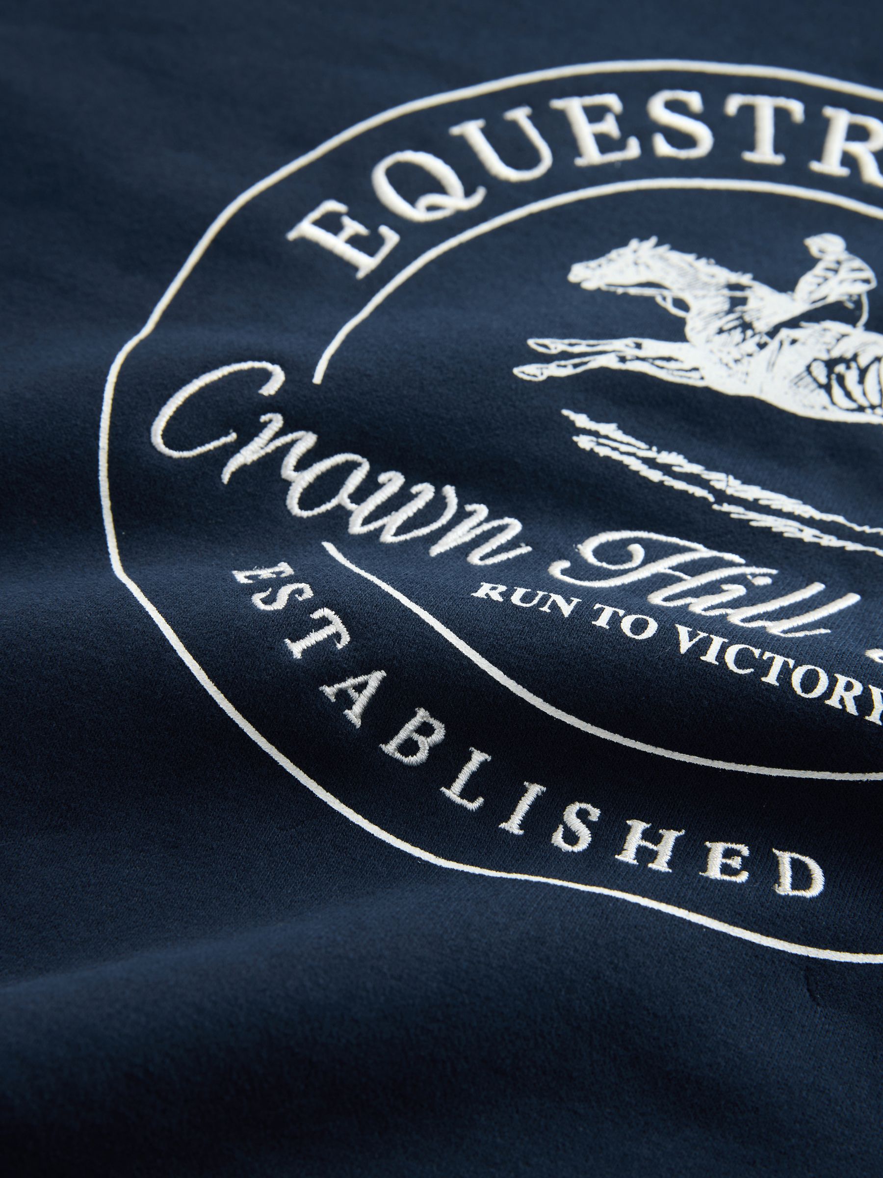 Buy Navy/White Contrast Collar Graphic Sweatshirt from Next USA