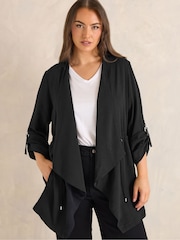 Evans Black Airflow Waterfall Jacket - Image 1 of 5
