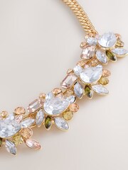 Gold Tone Sparkle Jewel Collar Necklace - Image 6 of 7