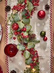 Dibor Berries and Baubles 150cm PreLit Christmas Garland - Image 2 of 6