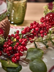 Dibor Berries and Baubles 150cm PreLit Christmas Garland - Image 4 of 6