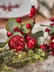 Dibor Berries and Baubles 150cm PreLit Christmas Garland - Image 5 of 6