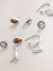Silver Tone Earrings Multipack - Image 1 of 2