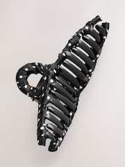 Polka Dot Fabric Wrapped Claw Clip - Image 2 of 3