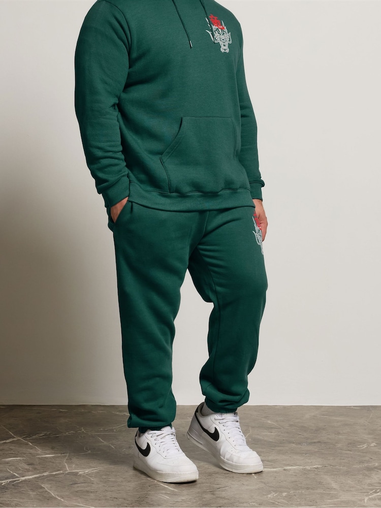 BadRhino Big & Tall Green Dragon Joggers - Image 1 of 6 BadRhino Big & Tall Green Dragon Joggers - Image 1 of 6