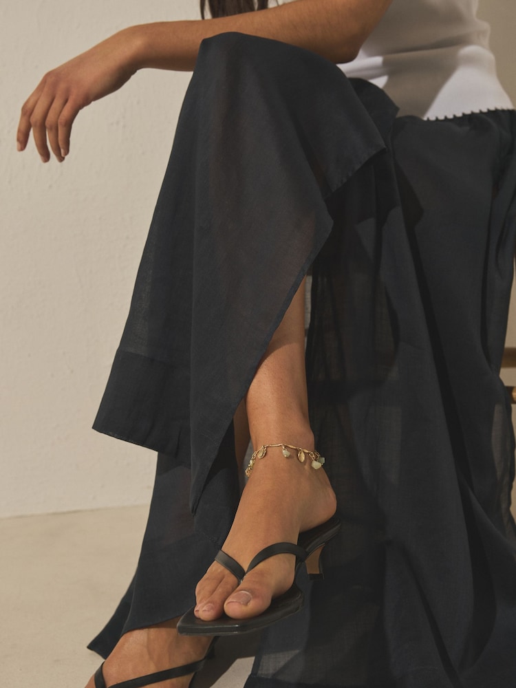 Blue/Gold Tone Drop Disc Anklet - Image 2 of 6