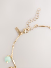 Blue/Gold Tone Drop Disc Anklet - Image 6 of 6