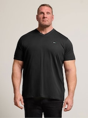 BadRhino Big & Tall Chrome Black V-Neck Longline T-Shirt 5 Pack - Image 2 of 5