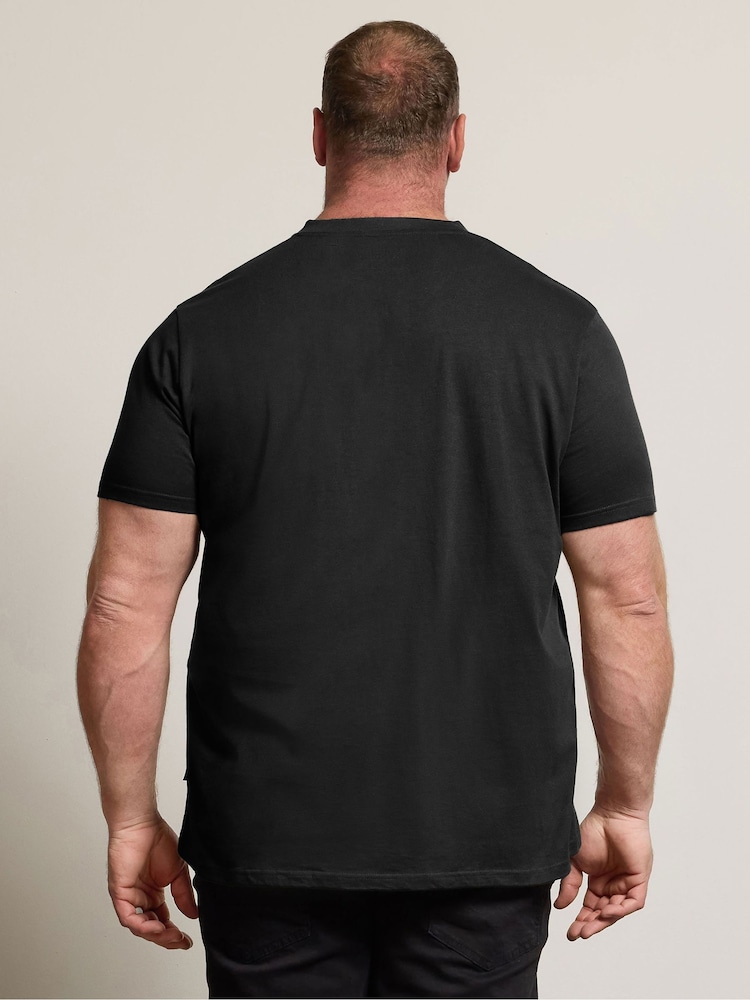 BadRhino Big & Tall Chrome Black V-Neck Longline T-Shirt 5 Pack - Image 5 of 5 BadRhino Big & Tall Chrome Black V-Neck Longline T-Shirt 5 Pack - Image 5 of 5