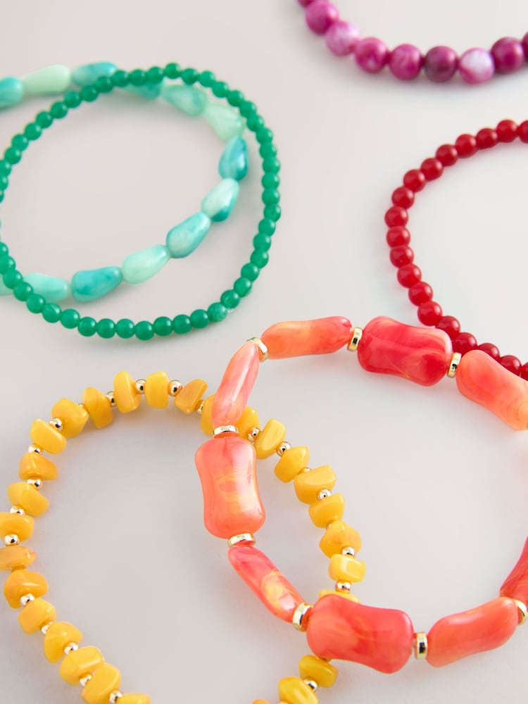 בהיר - Beady Stretch Bracelets 6 Pack - תמונה 2 מתוך 3