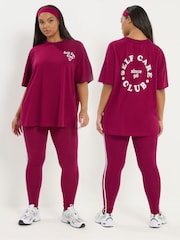 Yours Curve Self Care Club Active T-Shirt - Imagen 1 de 5