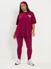 Yours Curve Self Care Club Active T-Shirt - Imagen 2 de 5