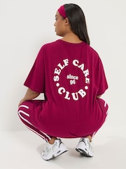 Yours Curve Self Care Club Active T-Shirt - Imagen 3 de 5