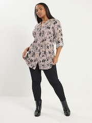 Yours Curve Natural Pintuck Blouse - Image 2 of 5