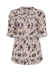 Yours Curve Natural Pintuck Blouse - Image 5 of 5