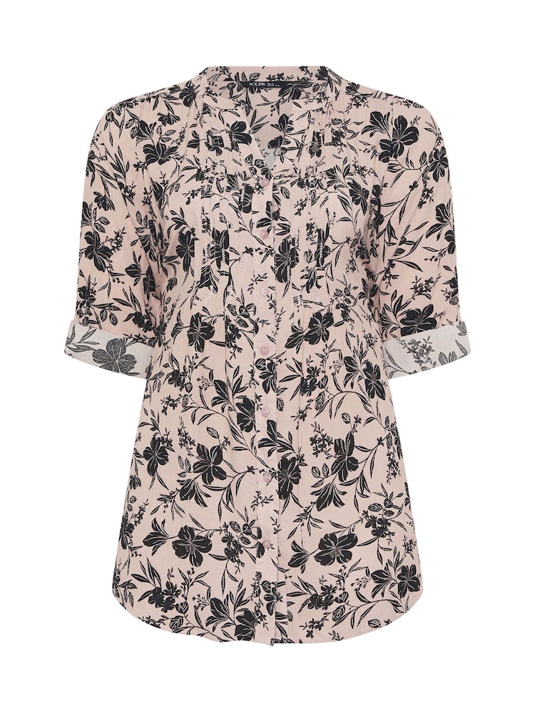 Yours Curve Natural Pintuck Blouse - Image 5 of 5