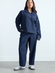 PixieGirl Petite Blue Pull On Barrel Jeans - Image 2 of 3