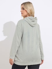 Yours Curve Grey New York Graphic Hoodie - Image 2 of 5
