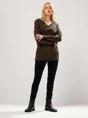 Long Tall Sally Brown V-Neck Jumper - Image 2 of 5