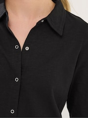 PixieGirl Petite Black Turn Back Cuff Shirt - Image 4 of 5