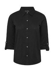 PixieGirl Petite Black Turn Back Cuff Shirt - Image 5 of 5