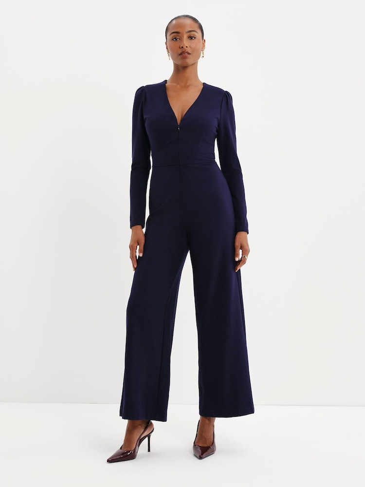 Finery Blue Melly Jumpsuit - Image 1 of 4 Finery Blue Melly Jumpsuit - Image 1 of 4