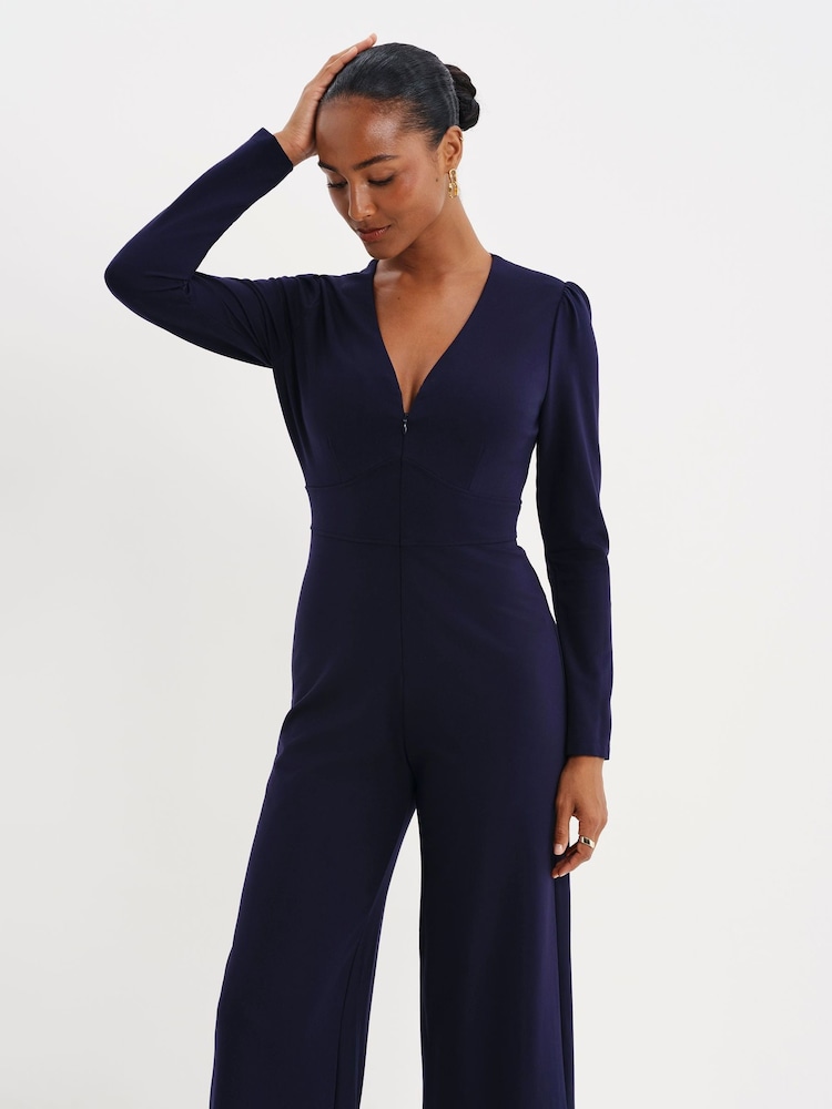 Finery Blue Melly Jumpsuit - Image 2 of 4 Finery Blue Melly Jumpsuit - Image 2 of 4