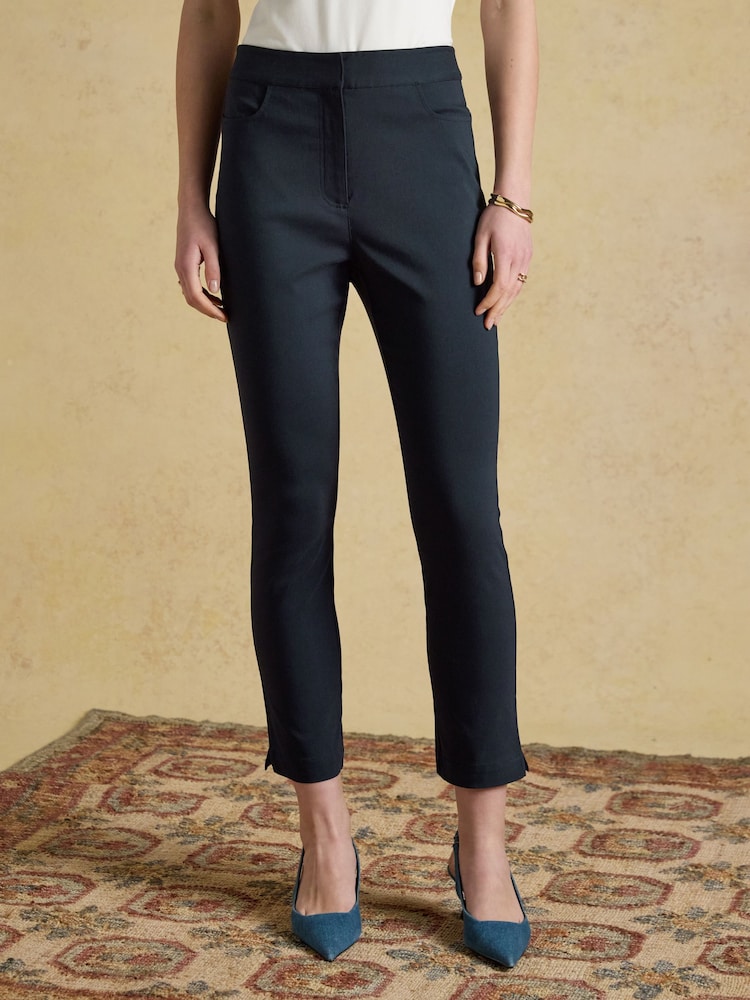 Joules Navy Capri Cropped Trousers - Image 1 of 6 Joules Navy Capri Cropped Trousers - Image 1 of 6