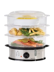 Daewoo Stainless Steel 3 Layer Food Steamer 1200W - Image 4 of 5