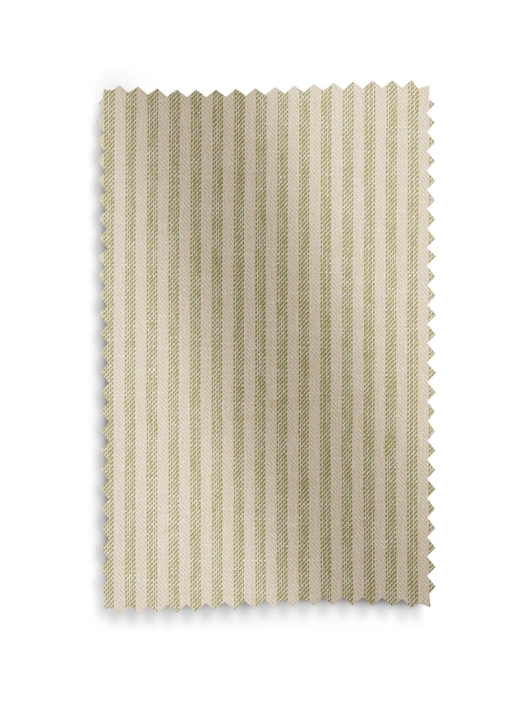 Green Stitch Stripe Made to Measure Curtains - Image 9 of 9 Green Stitch Stripe Made to Measure Curtains - Image 9 of 9