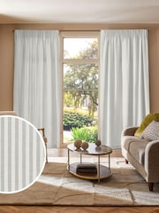 Blue Stitch Stripe Made to Measure Curtains - Image 1 of 9
