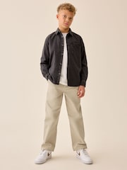 Stone Wide Chino Trousers (3-16yrs) - Image 2 of 9